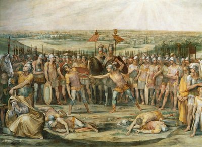 Kampf zwischen den Horatiern und den Curiatiern von Giuseppe Cesari