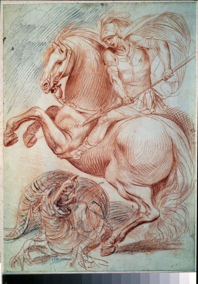 Der heilige Georg tötet den Drachen von Giuseppe Cesari