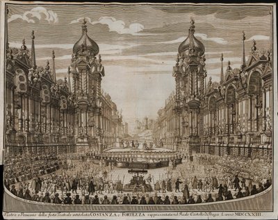 Oper Costanza e fortezza im Prager Schloss am 28. August von Giuseppe Bibiena