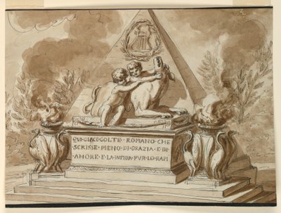 Grabdenkmal für den Dichter Colte aus Rom von Giuseppe Barberi
