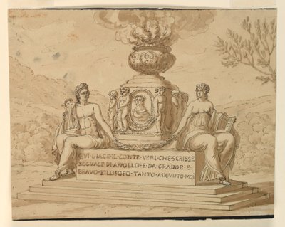 Grabdenkmal des Philosophen Graf Alessandro Verri von Giuseppe Barberi