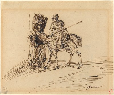 Reiter mit Bauer von Giuseppe Bernardino Bison