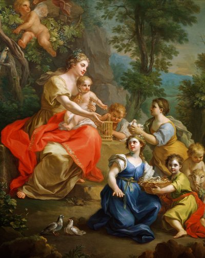 Allegorie der Unschuld (Detail) von Giuseppe Bonito