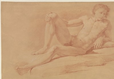 Studie eines halb liegenden, halb sitzenden Jungen von Giuseppe Bottani