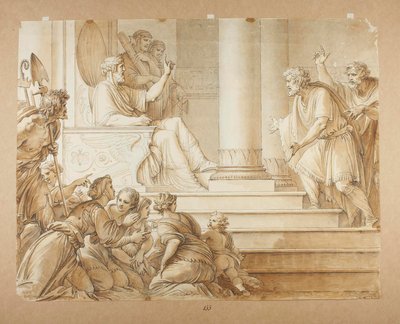 Moses konfrontiert den Pharao von Giuseppe Cades
