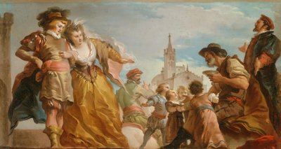Das Treffen von Gautier, Graf von Antwerpen, und seiner Tochter Violante von Giuseppe Cades