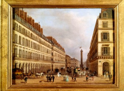 Die Rue Castiglione in Paris im Jahr 1829 von Giuseppe Canella