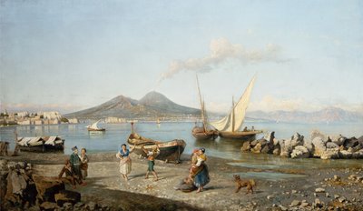 Ein Blick auf die Bucht von Neapel von Giuseppe Carelli