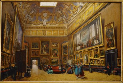 Der Salon Carré im Louvre Museum von Giuseppe Castiglione