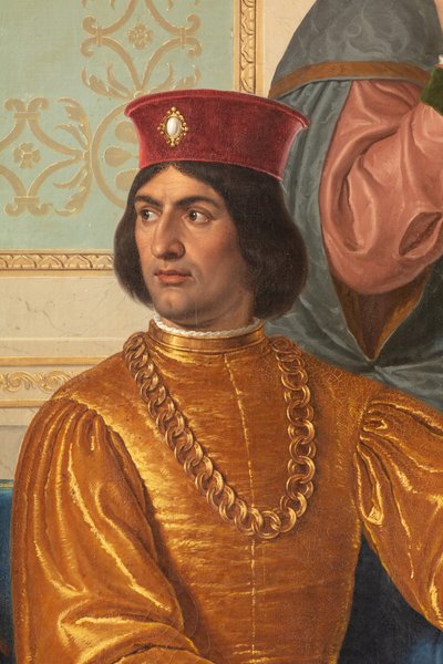 Der Hof von Ludovico il Moro (Detail) von Giuseppe Diotti