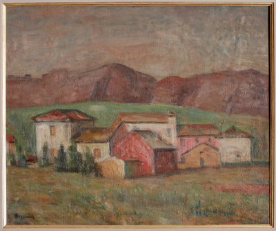 Dorf am Fuße der Berge von Giuseppe Graziosi