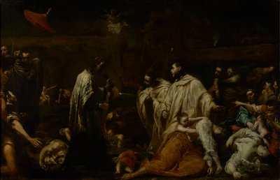 Der selige Bernard Tolomei bittet um das Ende der Pest in Siena, ca. 1735 von Giuseppe Maria Crespi