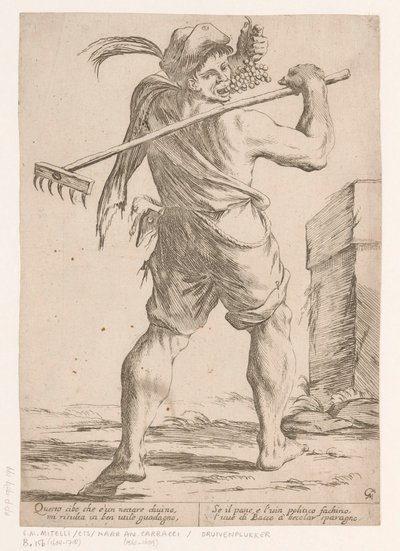 Traubenpflücker von Giuseppe Maria Mitelli