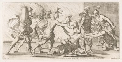 Griechen schleppen Kassandra aus dem Tempel von Giuseppe Maria Mitelli