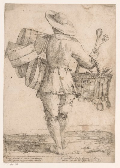 Verkoper van keukengereedschap von Giuseppe Maria Mitelli