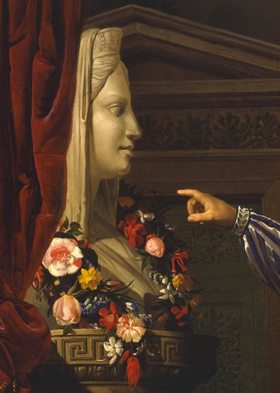 Alter Mann zeigt seiner Enkelin die Herm von Maria Luigia von Giuseppe Molteni