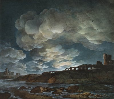 Vollmond über dem Meer von Giuseppe Pietro Bagetti