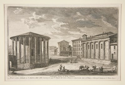 Ruinen in der Nähe der Ponte Palatino von Giuseppe Vasi