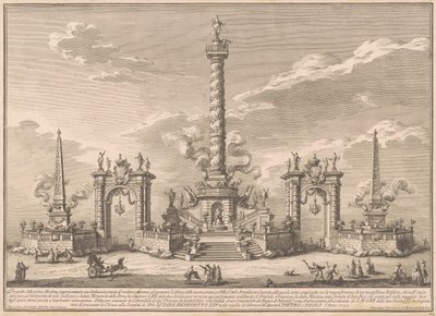 Die Prima Macchina für die Chinea von 1752: Eine Deliziosa, die auf die Villa Carl
