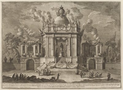 Ein dem Äskulap geweihter Tempel, für das "Chinea"-Fest von Giuseppe Vasi after Giuseppe Palazzi