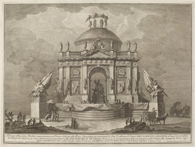 Ein dem Frieden gewidmeter Tempel, für das "Chinea"-Fest von Giuseppe Vasi after Giuseppe Palazzi