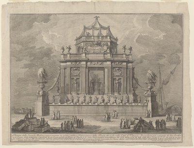 Die Zubereitung von Theriak in Venedig für das "Chinea"-Fest von Giuseppe Vasi after Giuseppe Palazzi