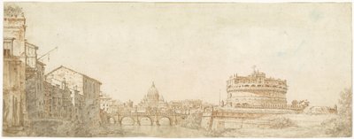 Blick auf Rom mit der Kuppel von St. Peter und dem Castel Sant