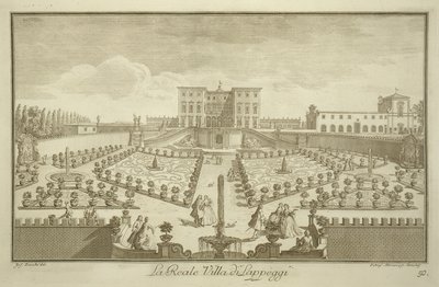 Villa Lappeggi, aus Ansichten der Toskana, veröffentlicht um 1744-57 von Giuseppe Zocchi