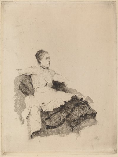Porträt von Madame de Nittis ("Aufmerksamkeit") von Giuseppe de Nittis