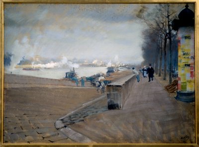 Die Seine in Paris. von Giuseppe or Joseph de Nittis