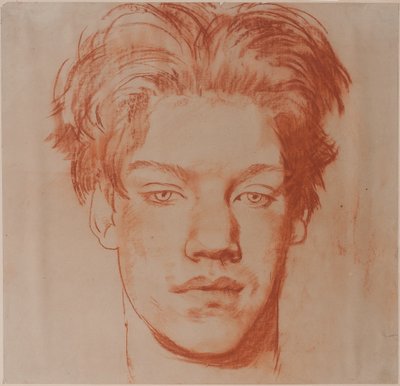 Kopf eines jungen Mannes (Rötel) von Glyn Warren Philpot