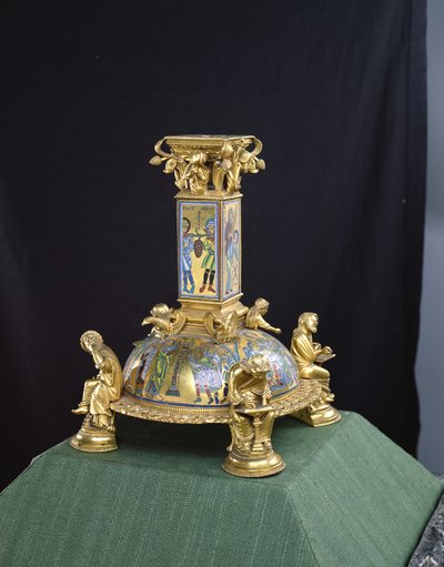 Sockel des Kreuzes von St. Bertin, aus der Abtei Saint-Bertin, ca. 1180 von Godefroid de Huy