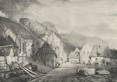 Eingang zum Dorf der Bäder, 1831 von Godefroy Engelmann