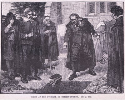 Szene bei der Beerdigung von Chillingworth, 1644 von Godfrey C. Hindley