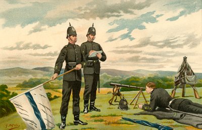 Die 1. Middlesex Victoria Rifles - Freiwillige, 1890 von Godfrey Douglas Giles