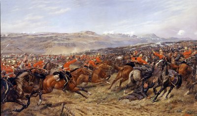 Der Angriff der schweren Brigade in der Schlacht von Balaklawa, 25. Oktober 1854, 1897 von Godfrey Douglas Giles