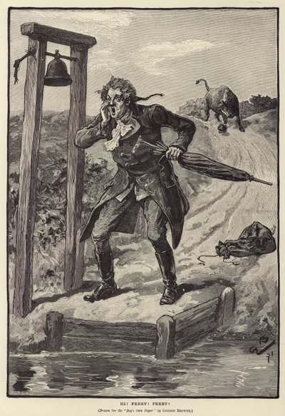 Hi! Fähre! Fähre! (Gravur) von Gordon Frederick (after) Browne