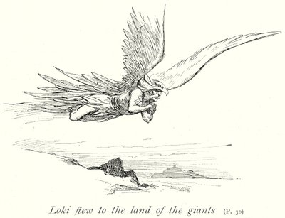 Loki flog ins Land der Riesen von Gordon Frederick (after) Browne