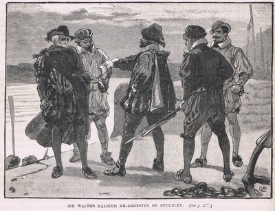 Sir Walter Raleigh erneut verhaftet von Stukeley, 1618 von Gordon Frederick Browne
