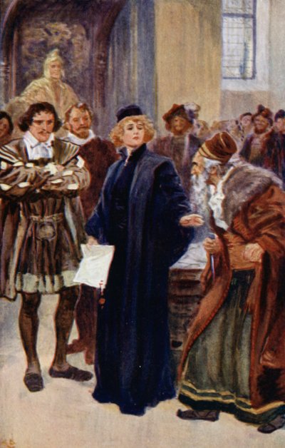"Verweile ein wenig, Jude," sagte Portia von Gordon Frederick Browne