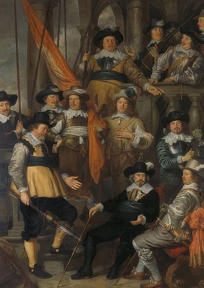 Die Kompanie des Hauptmanns Albert Bas und des Leutnants Lucas Conijn von Govaert Flinck
