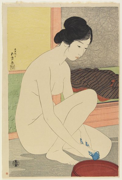 Frau beim Baden, Oktober 1915 von Goyo Hashiguchi