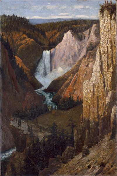 Blick auf die unteren Wasserfälle, Grand Canyon des Yellowstone von Grafton Tyler Brown
