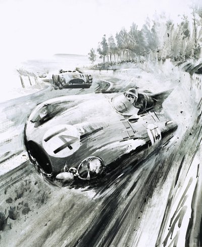 D-Typ Jaguar bei den 24 Stunden von Le Mans 1954 von Graham Coton