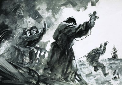 Kampf an Bord einer portugiesischen Karacke von Graham Coton