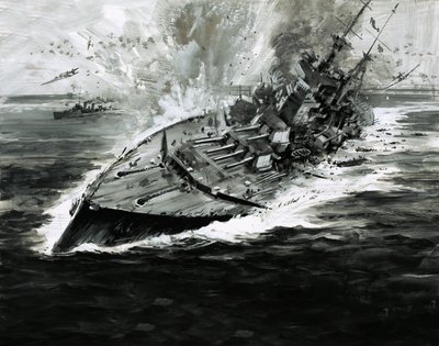 Sinkendes Schlachtschiff von Graham Coton