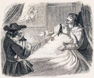 Der Ehemann, die Ehefrau und der Dieb - Fabeln von La Fontaine von Grandville