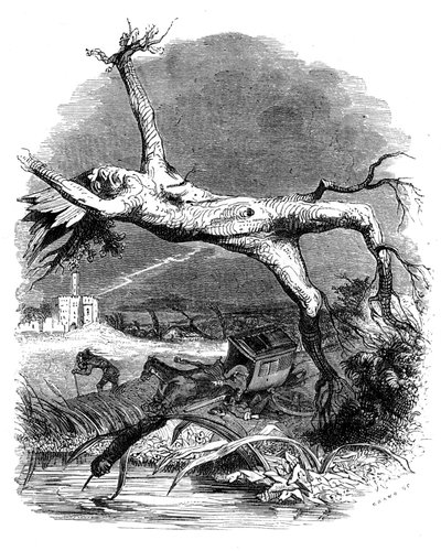 Die Eiche und das Schilfrohr: La Fontaines Fabel von Grandville (1803 47)