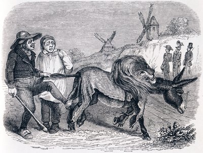 Der Esel in der Löwenhaut von Grandville