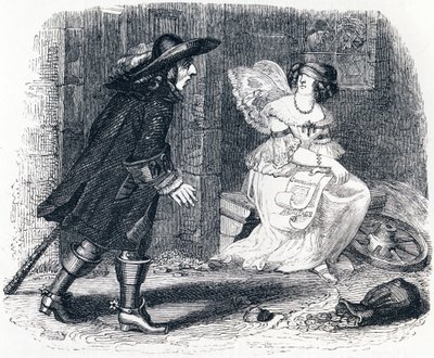 Der Mann, der seinem Glück nachjagt, und der, der im Bett bleibt - Fabeln von La Fontaine von Grandville